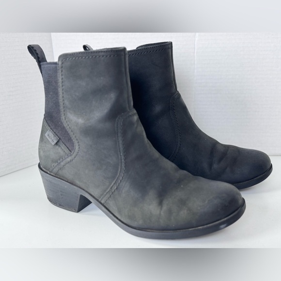 Teva Shoes - TEVA Anaya Black Leather Suede Chelsea Boots Shoes Women’s Size 11